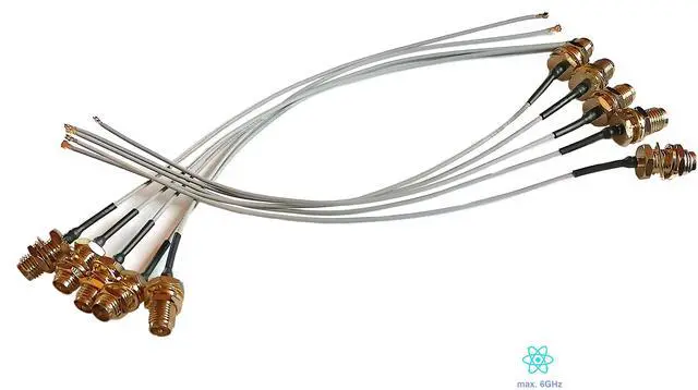 Alt view image 2 of 4 - H-2 Technik Coaxial RF Pigtail 10-Pack 15cm RP-SMA to IPEX4 50Ohm max. 6000MHz AWG32 for Wireless Card/module