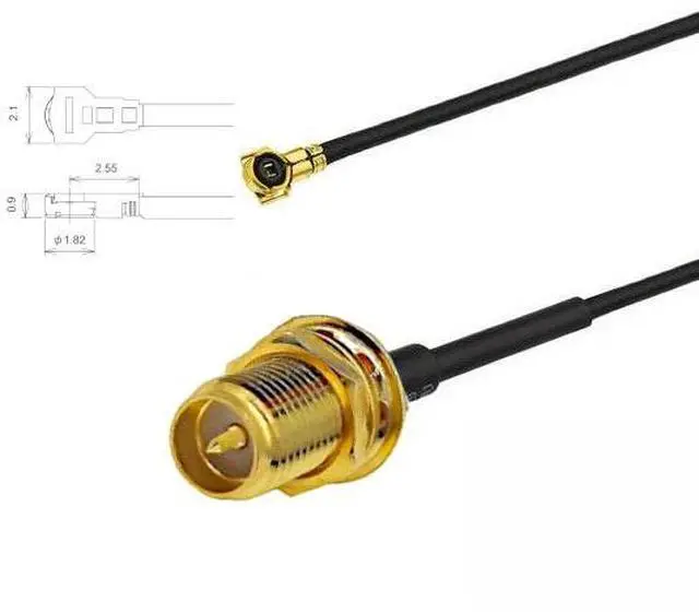 Alt view image 4 of 4 - H-2 Technik Coaxial RF Pigtail 10-Pack 15cm RP-SMA to IPEX4 50Ohm max. 6000MHz AWG32 for Wireless Card/module