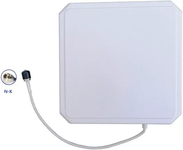 Alt view image 2 of 7 - H-2 Technik High-Gain 12dBi Directional Panel Antenna with N-Type Connector - 850-960MHz, 50, 0.4m Feed Cable e.g. UHF RFID/LoRa Network