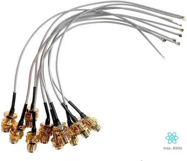 Main image of 10pcs SMA-K(Female) to IPEX4 pigtail coaxial adapter 15cm 50Ohm max. 6GHz application e.g. Wireless Card/Module Intel 20x series