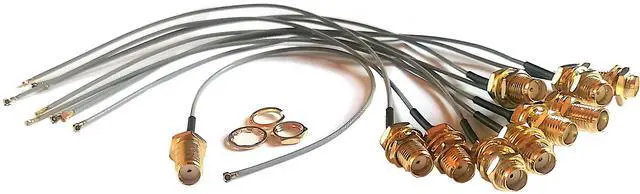 Alt view image 2 of 4 - 10pcs SMA-K(Female) to IPEX4 pigtail coaxial adapter 15cm 50Ohm max. 6GHz application e.g. Wireless Card/Module Intel 20x series