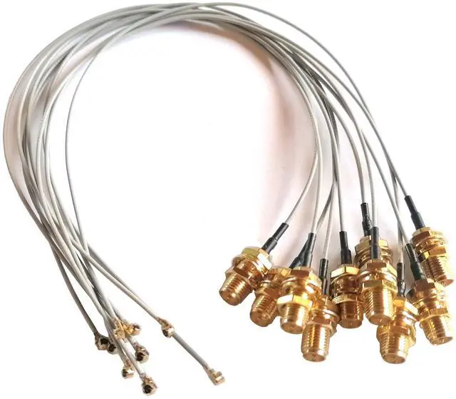 Alt view image 4 of 5 - H-2 Technik  10pcs 20cm RF Coaxial Cable Assembly RP-SMA to U.FL 50Ohm max. 6.0GHz application e.g. Wireless card/module