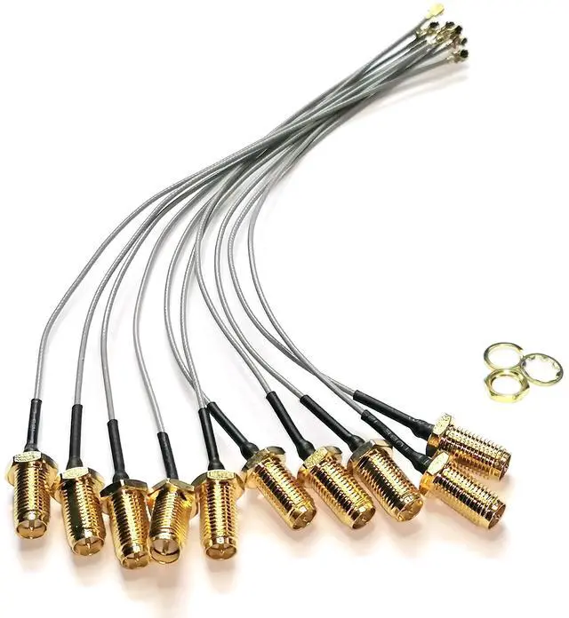 Main image of H-2 Technik  10pcs 20cm RF Coaxial Cable Assembly RP-SMA to U.FL 50Ohm max. 6.0GHz application e.g. Wireless card/module