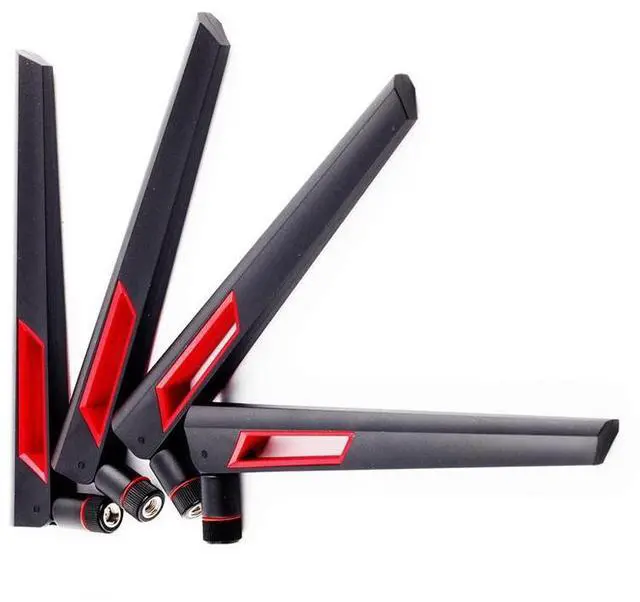 Alt view image 6 of 7 - High-Gain Dual-Band WiFi Antenna (2.4GHz & 5.8GHz) RP-SMA(Female) interface 50Ohm 90° foldable e.g. ASUS Wi-Fi Router