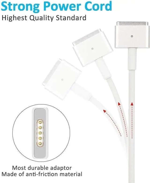 Alt view image 7 of 7 - Mac Book Pro Charger - 60W T-Tip Power Adapter, Replacement Charger for Mac Book Pro 13-Inch 2012-2016 Retina (Late 2012-2017 Models)