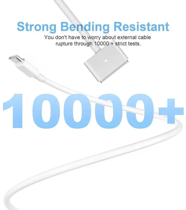 Alt view image 6 of 7 - USB-C to Magnetic 3 Cable, Compatible with Mac Book Pro/Air (2021 to 2024) (M1,M2,M3,M4 & 14-16 inch) - Nylon Braided 6.6 Ft