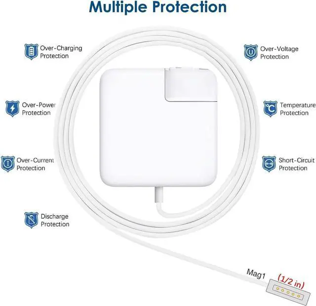 Alt view image 7 of 7 - Mac Book Pro Charger - 60W L-Tip Power Adapter, Replacement Charger for Mac Book Pro 13 Inch (Before Mid 2012 Models)