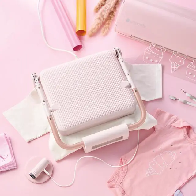 Alt view image 2 of 6 - Silhouette Cloche Heat Press Machine with Petite Press Attachment - 10"x 6" - Chiffon Pink