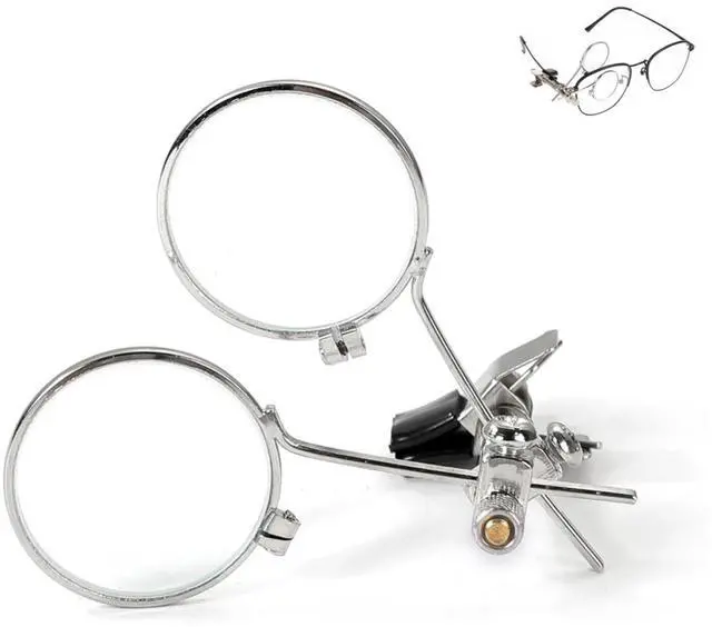 Main image of 10X Double Loupe Lens Clip on Retro Magnifier Jewellery Making Repair Tool