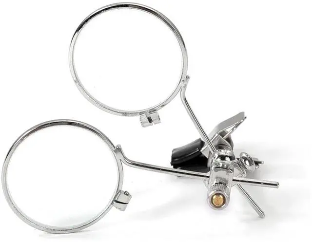 Alt view image 2 of 7 - 10X Double Loupe Lens Clip on Retro Magnifier Jewellery Making Repair Tool