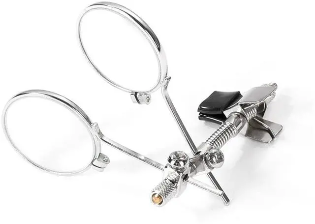 Alt view image 3 of 7 - 10X Double Loupe Lens Clip on Retro Magnifier Jewellery Making Repair Tool