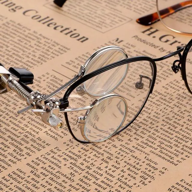 Alt view image 7 of 7 - 10X Double Loupe Lens Clip on Retro Magnifier Jewellery Making Repair Tool