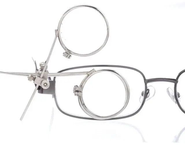 Alt view image 6 of 7 - Jeweller's Eye Loupe 3.3X, 6.6X, 9.9X Triple Ocular Clip on Glasses Magnifier