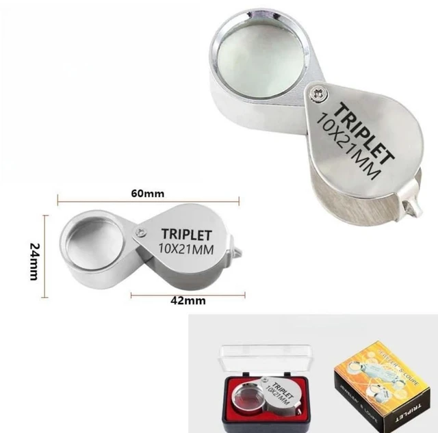 Alt view image 3 of 7 - Set of 2 Jewelers Loop Magnifier - 10X and 30X Pocket Magnifying Glass Eye Loop