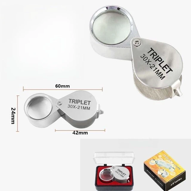 Alt view image 4 of 7 - Set of 2 Jewelers Loop Magnifier - 10X and 30X Pocket Magnifying Glass Eye Loop
