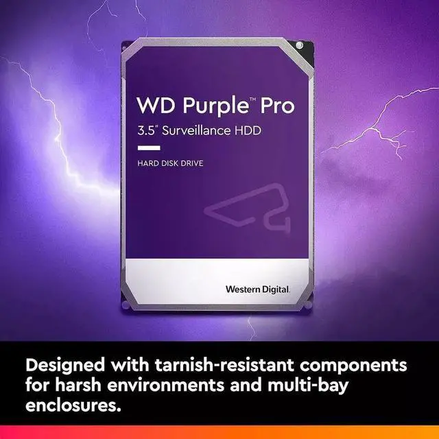 Alt view image 5 of 8 - Western Digital Purple Pro WD141PURP 14 TB Hard Drive - 3.5" Internal - SATA (SATA/600) - Conventional Magnetic Recording (CMR) Method WD141PURP