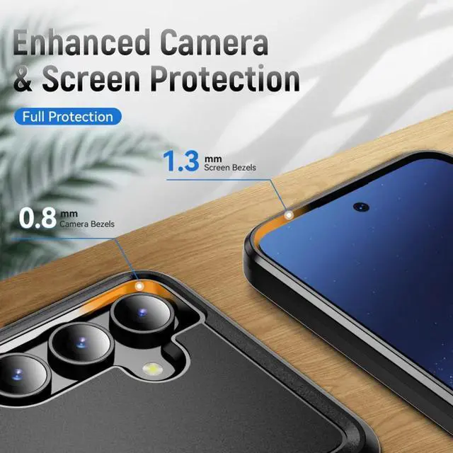 Alt view image 7 of 7 - Entronix Heavy Duty Case Designed for Galaxy A05S Case with 1Pc Tempered Glass Screen Protector, Shockproof Dropproof Anti-Scratch Case