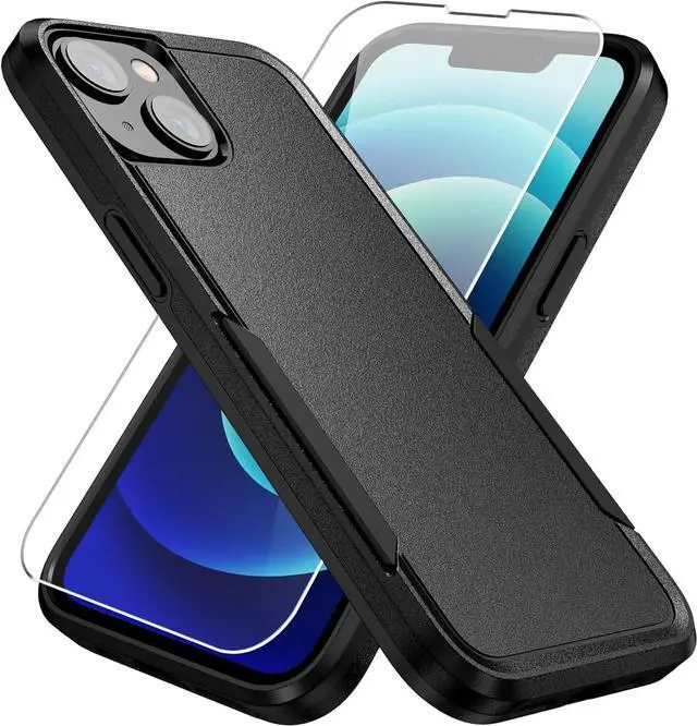 Alt view image 2 of 7 - Entronix Bundle Compatible with iPhone 15 Plus - Soft-Touch Dual-Layer Case & 1 Clear Screen Protector