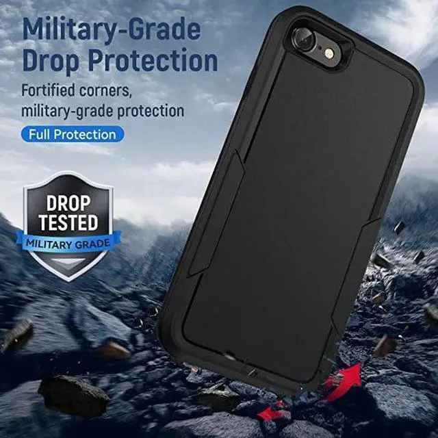 Alt view image 4 of 7 - Entronix Bundle Compatible with iPhone 8/7/SE - Soft-Touch Dual-Layer Case & 1 Clear Screen Protector