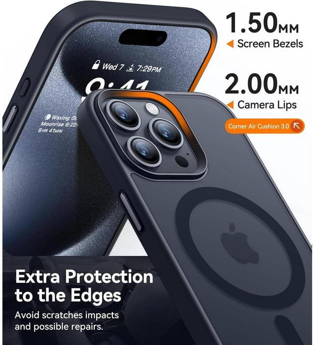 Alt view image 5 of 7 - Entronix iPhone 12 3-in-1 Bundle - [Magnetic] Translucent Matte Case, 1 Clear Screen Protector & 1 Camera Lens Protector,