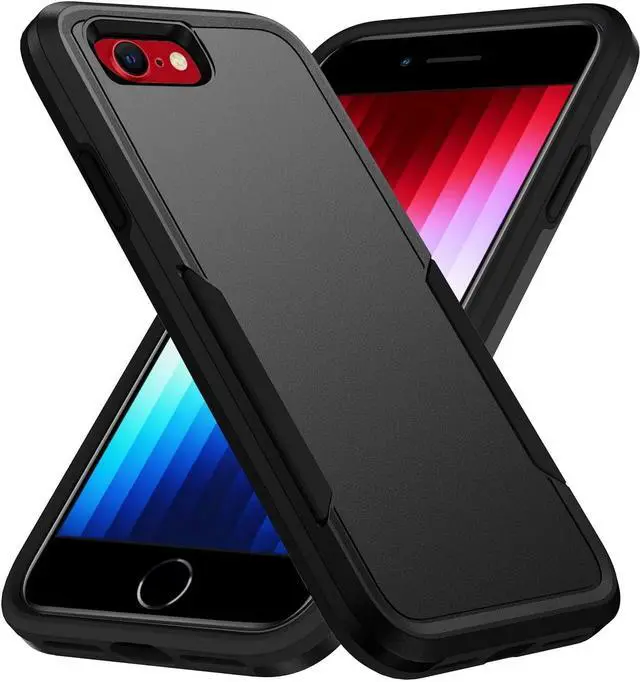 Alt view image 2 of 7 - Entronix Case Compatible with iPhone 8/7/SE - Soft-Touch Dual-Layer Sleek Cover