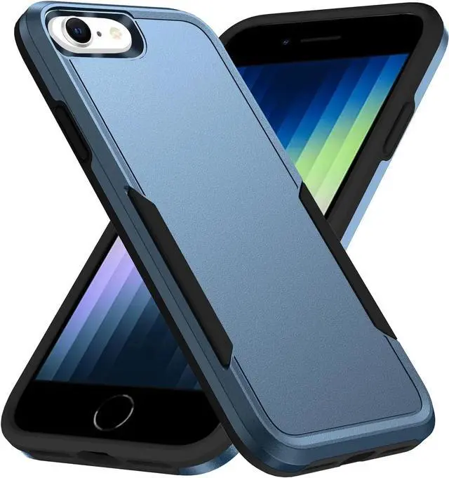 Alt view image 3 of 7 - Entronix Case Compatible with iPhone 8/7/SE - Soft-Touch Dual-Layer Sleek Cover