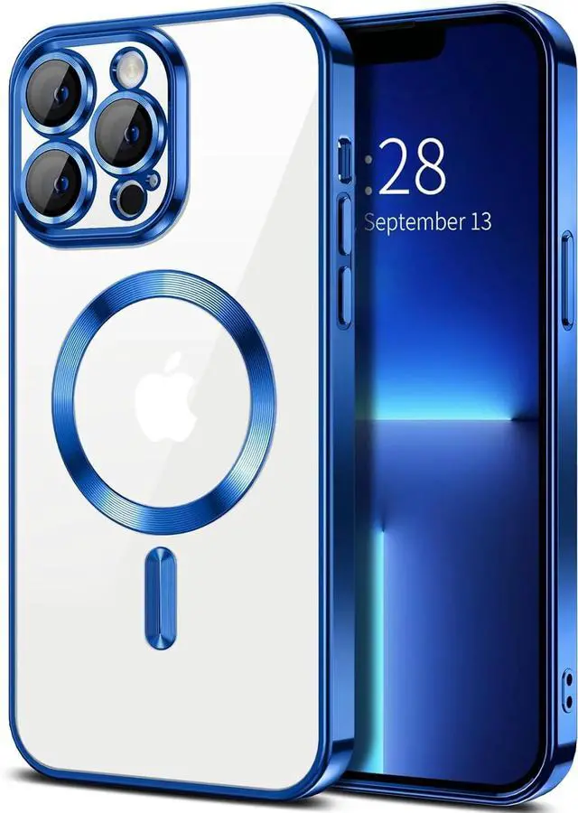 Main image of Entronix [Magnetic] Case Compatible with iPhone 13 Pro - [Clear Back] Luxury Glossy Cover
