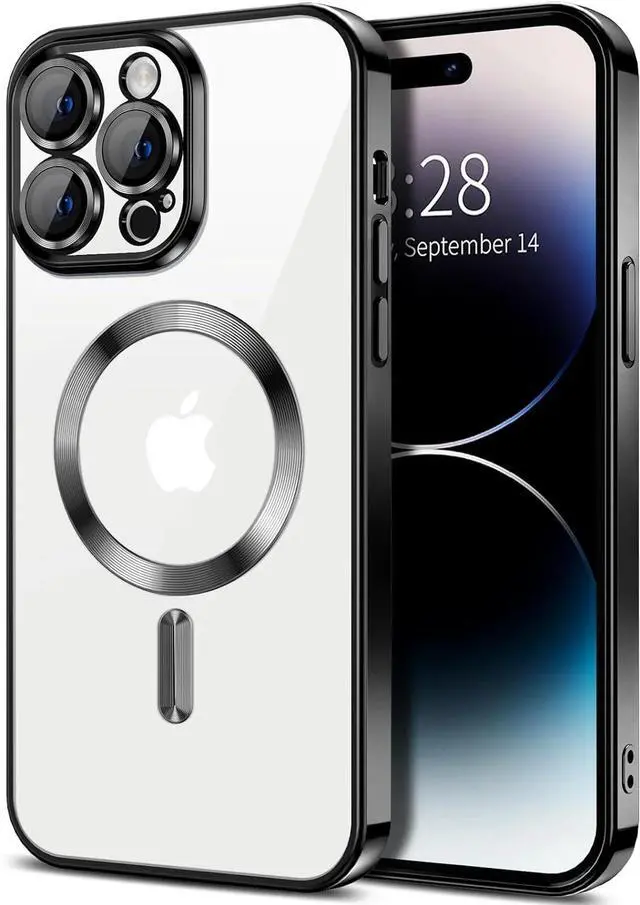 Alt view image 2 of 7 - Entronix [Magnetic] Case Compatible with iPhone 14 Pro - [Clear Back] Luxury Glossy Cover