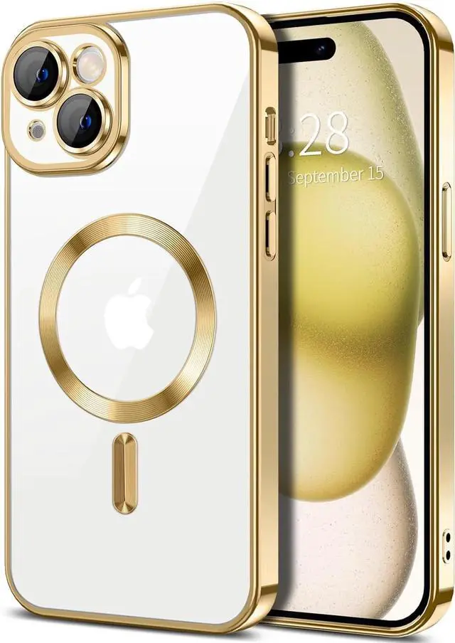 Alt view image 4 of 7 - Entronix [Magnetic] Case Compatible with iPhone 14 Pro Max - [Clear Back] Luxury Glossy Cover