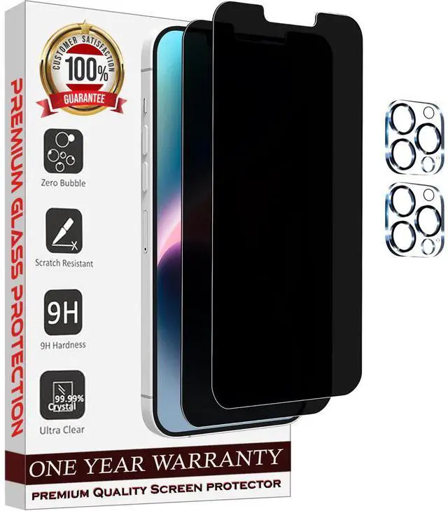 Alt view image 2 of 7 - Entronix Case Screen Protector Bundle with Camera Cover Designed for iPhone 11 Pro Privacy 9H Hardness,Bubble Free Easy Install,2 PACK