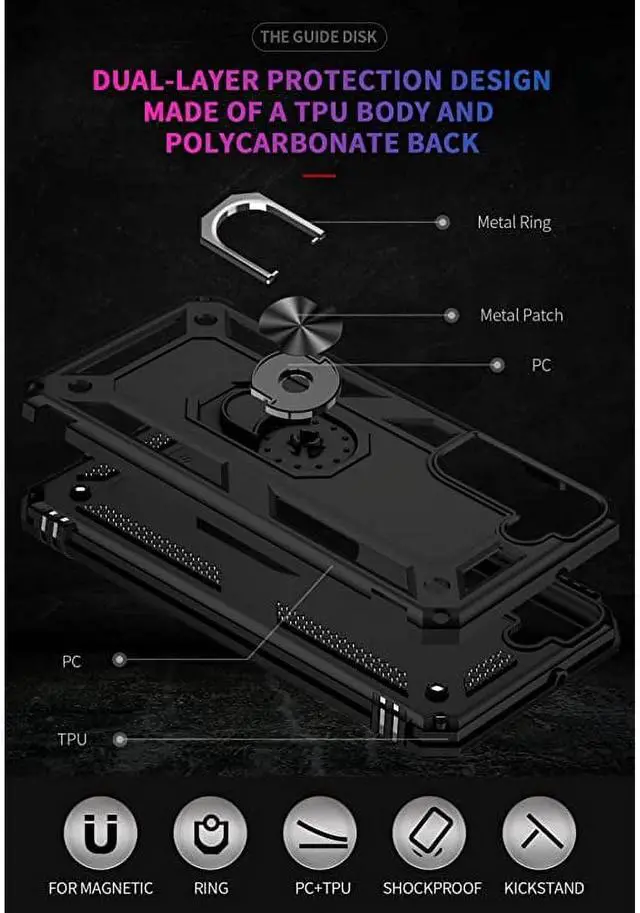 Alt view image 5 of 7 - Entronix Galaxy Z Fold 4 Case - Guard Ring Holder, Dual Layer Protection