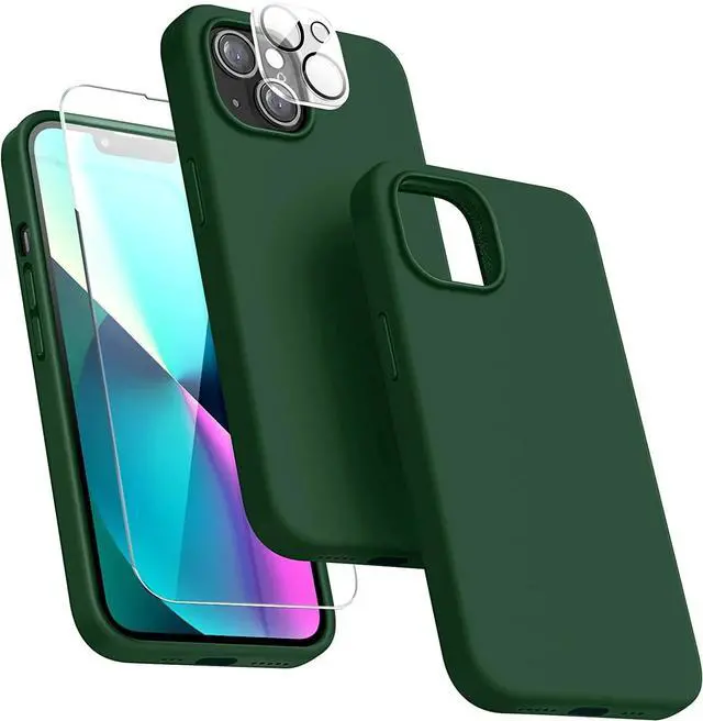 Alt view image 7 of 7 - Entronix Bundle Compatible with iPhone 13 - Liquid Silicone Case, 1 Clear Screen Protector & 1 Camera Lens Protector