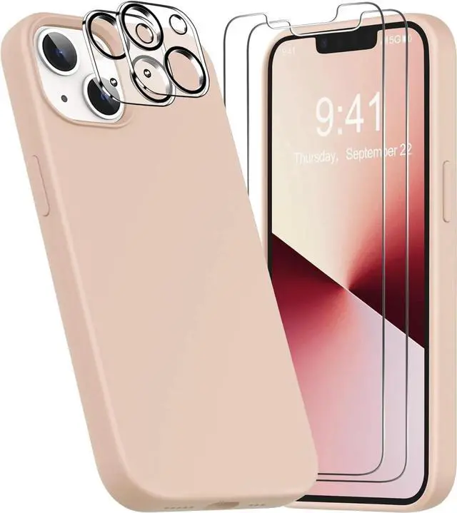 Alt view image 6 of 7 - Entronix Bundle Compatible with iPhone 13 Mini - Liquid Silicone Case, 2 Clear Screen Protector & 2 Camera Lens Protectors