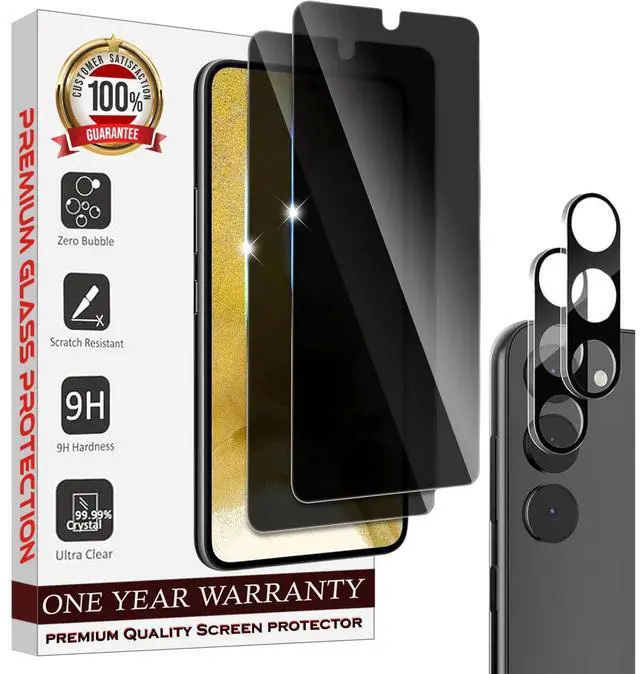 Alt view image 2 of 7 - Entronix Case Privacy Screen Protector for Galaxy S22 with Camera Lens [2+2], Anti-Spy Tempered Film