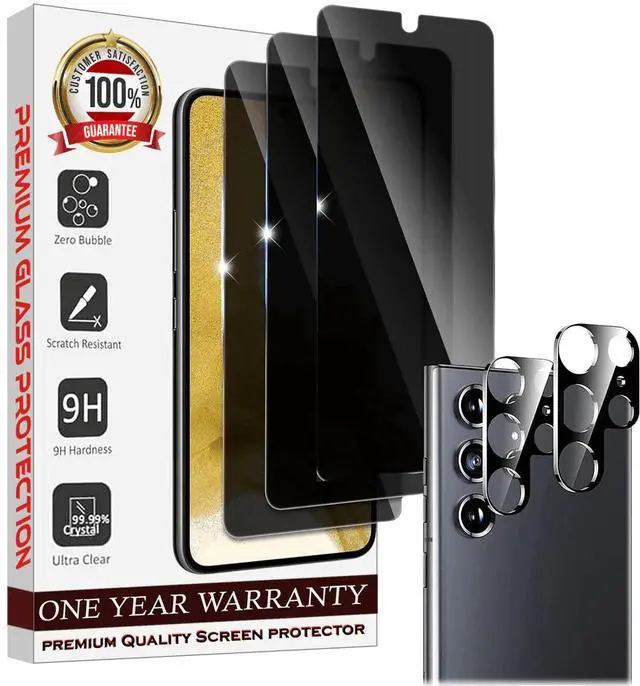 Main image of Entronix Case Privacy Screen Protector for Galaxy S22 Ultra with Camera Lens [3+2], Anti-Spy Tempered Film