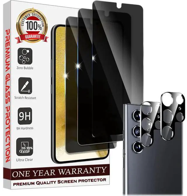 Alt view image 2 of 7 - Entronix Case Privacy Screen Protector for Galaxy S22 Ultra with Camera Lens [3+2], Anti-Spy Tempered Film