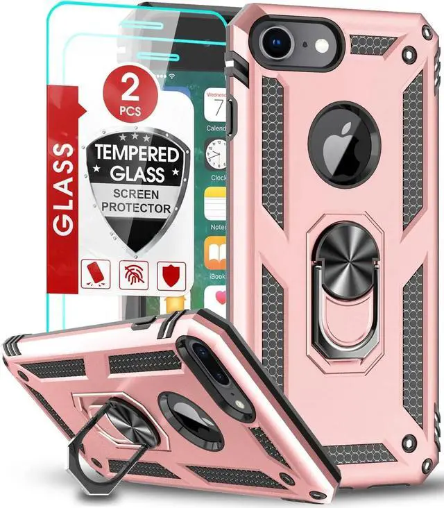 Alt view image 3 of 7 - Entronix iPhone 8/7/SE Case - Guard Ring Holder & 2 Clear Screen Protectors