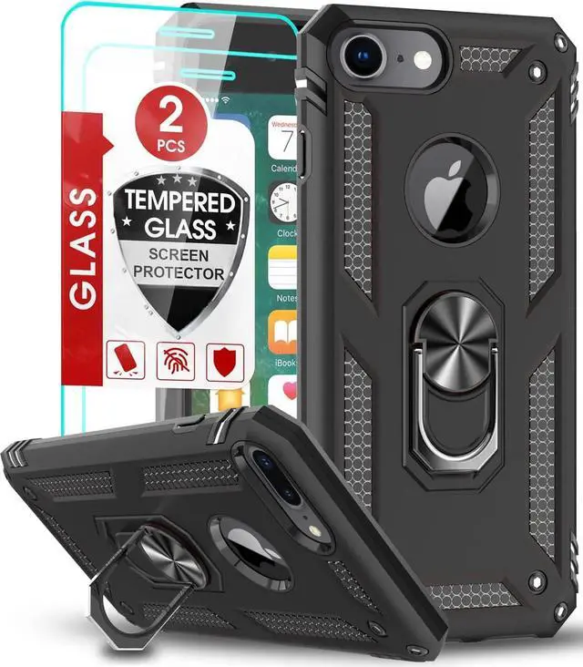 Alt view image 2 of 7 - Entronix iPhone 8/7/SE Case - Guard Ring Holder & 2 Clear Screen Protectors