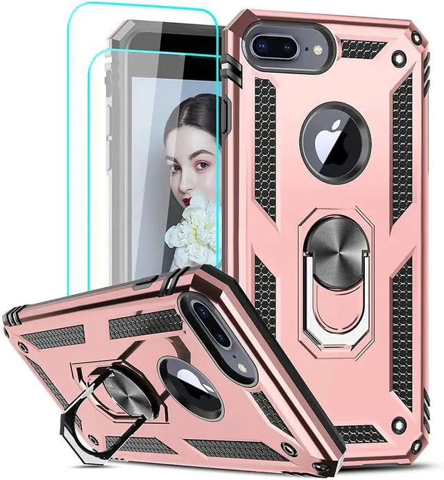 Alt view image 4 of 7 - Entronix iPhone 8 Plus/7 Plus Case - Guard Ring Holder & 2 Clear Screen Protectors