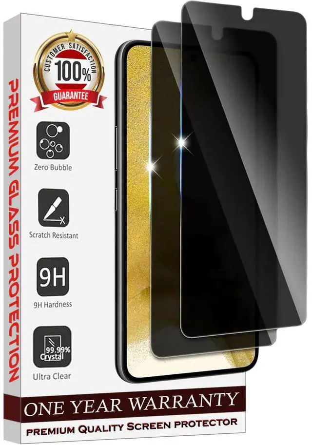Alt view image 2 of 7 - Entronix Case Privacy Screen Protector for Galaxy S23 Plus Protector, Pack of 2 with Support Fingerprint ID Anti-Spy Tempered Film