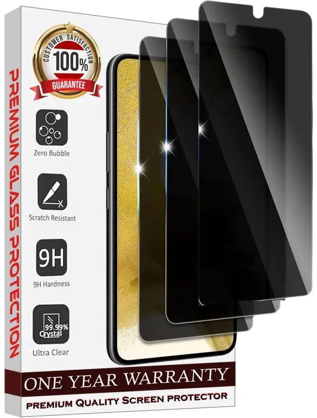 Alt view image 2 of 7 - Entronix Case Privacy Screen Protector for Galaxy S22 Ultra Protector, Pack of 3 with Support Fingerprint ID Anti-Spy Tempered Film