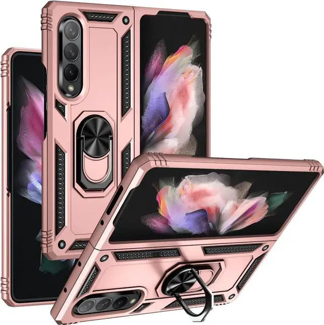 Alt view image 3 of 7 - Entronix Galaxy Z Fold 4 Case - Guard Ring Holder, Dual Layer Protection