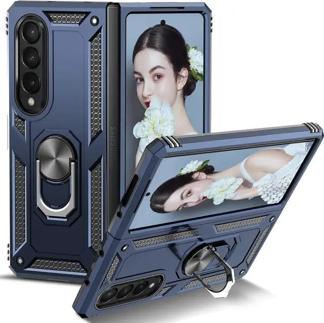 Alt view image 2 of 7 - Entronix Galaxy Z Fold 4 Case - Guard Ring Holder, Dual Layer Protection