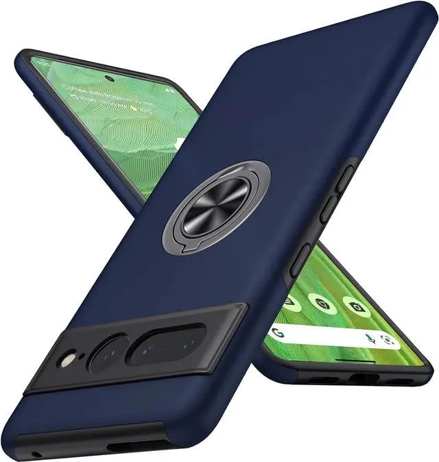 Main image of Entronix Case Designed for Pixel 7 Pro Heavy Duty with Built-in Kickstand, Dual Layer Protection Rotating Holder Ring, Sturdy Case