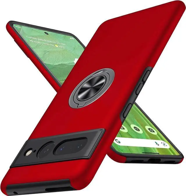 Alt view image 5 of 7 - Entronix Case Designed for Pixel 7 Pro Heavy Duty with Built-in Kickstand, Dual Layer Protection Rotating Holder Ring, Sturdy Case