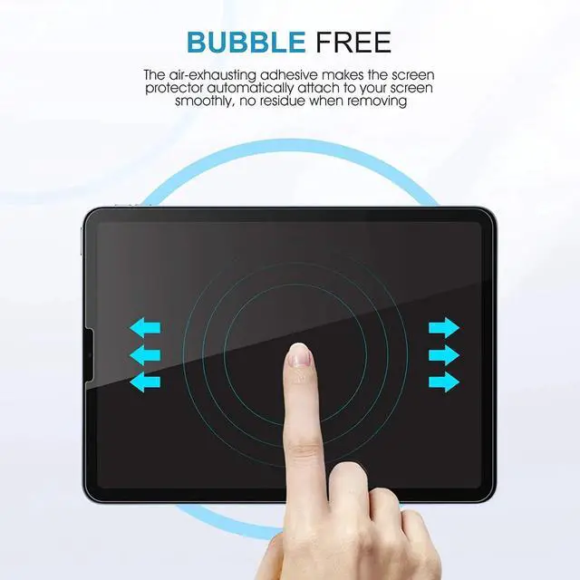 Alt view image 2 of 7 - Entronix Clear Screen Protector Compatible with iPad Air M2 11" (6th Gen, 2024) - 2-Piece Combo