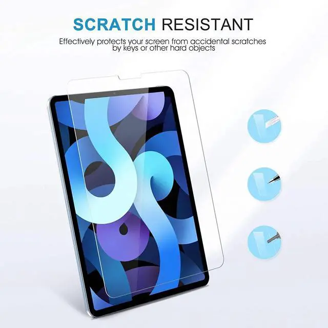 Alt view image 3 of 7 - Entronix Clear Screen Protector Compatible with iPad Air M2 11" (6th Gen, 2024) - 2-Piece Combo