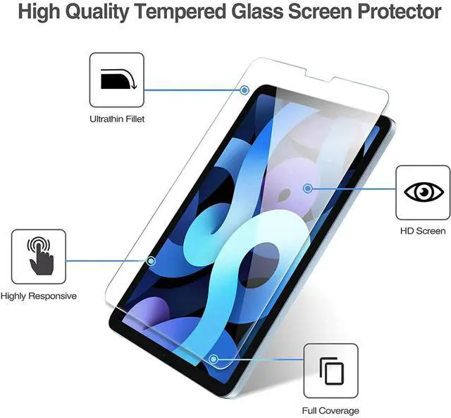 Alt view image 6 of 7 - Entronix Clear Screen Protector Compatible with iPad Air M2 11" (6th Gen, 2024) - 2-Piece Combo
