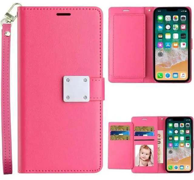Alt view image 2 of 7 - Entronix Case Compatible with iPhone 16E - Foldable Leather Wallet, Card Holder & Lanyard