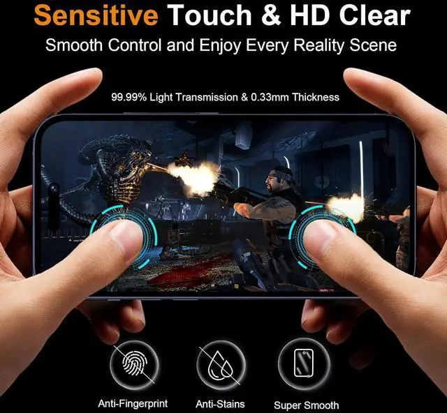 Alt view image 5 of 6 - Entronix Anti-Spy Privacy Screen Protector Compatible with iPhone 16E - 2-Piece Combo